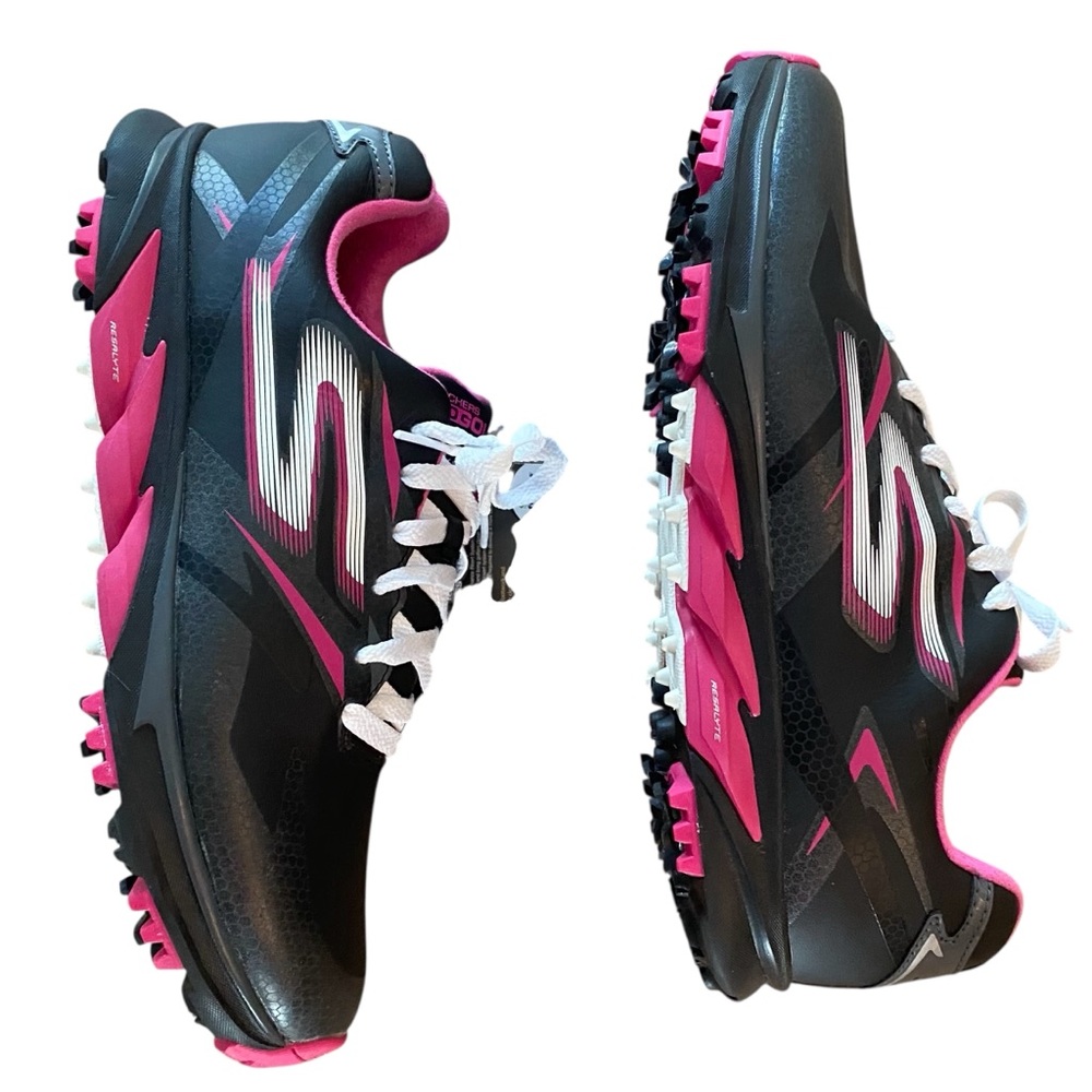 Skechers Women's GoGolf Blade Black & Pink Golf Shoes 9 New Without Box - Picture 2 of 13